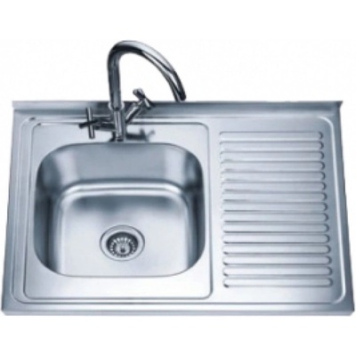 Мивка за кухня Cascada Алпака D8060PL лява 800x600x180мм (343796)