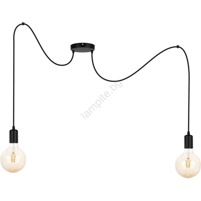 BELIS Пендел MIROS 2xE27/60W/230V паяк черен (BE0744)