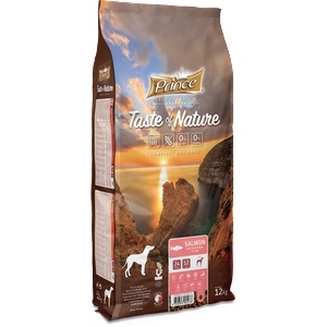 Petnutrition Премиум гранули за кучета със сьомга и сладък картоф, без зърно и без глутен taste of nature salmon 2kg/12kg - за средни и едри породи - petvitaminhouse - 210,53 лв