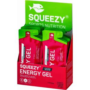 Squeezy Energy Gel + Caffeine Booster Box 12 x 33 g - Лимон + кофеин