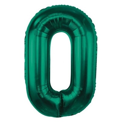 Godan Fóliový balónek B&C číslo 0 lahvově zelený 85 cm