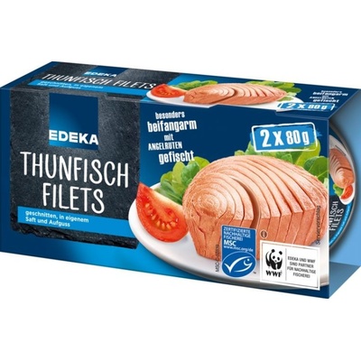 EDEKA tuňákové filety ve vlastní šťávě 160 g