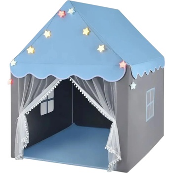 Costway Детска палатка Costway - Със светлини и подложка, синя (TP10293BL)