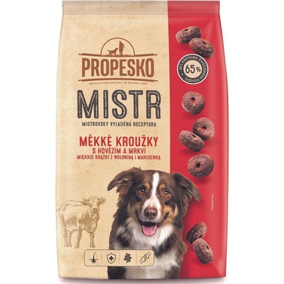 Propesko MISTR Adult mäkké krúžky s hovädzím 4 x 1,5 kg