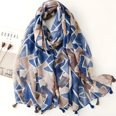 HARAHU Шал ar-38350 - Синя / Кафява kp38350 (ar-38350)