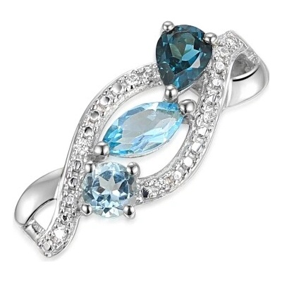 Gems Diamantový přívěsek Astrid bílé zlato s brilianty a blue topazy 585 38 2 4745.1B00.0.00.HSISC.603.25