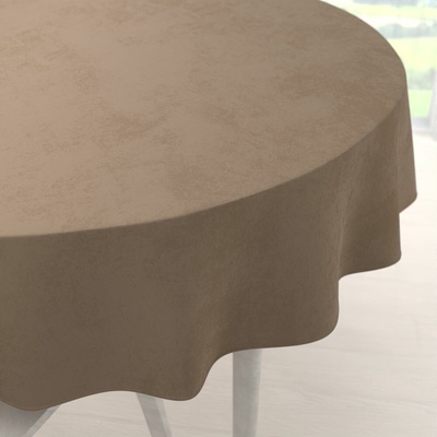 Biante Veľký zamatový okrúhly obrus Velvet Premium SVP-034 Kávovo hnedý Ø 240 cm