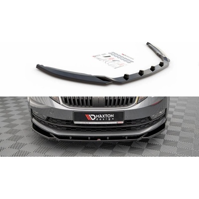 Maxton Design Maxton Design spojler pod predný nárazník ver.2 pre Škoda Octavia Mk3 Facelift, čierny lesklý plast ABS