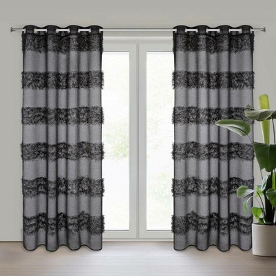 Takoy Záclona MARGARET z etamínu zdobená moherovou nití 140 x 250 cm-HF-453361 | 140 x 250 cm