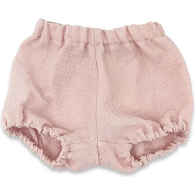 Mušelínové kraťasky NATURE pudrově růžové