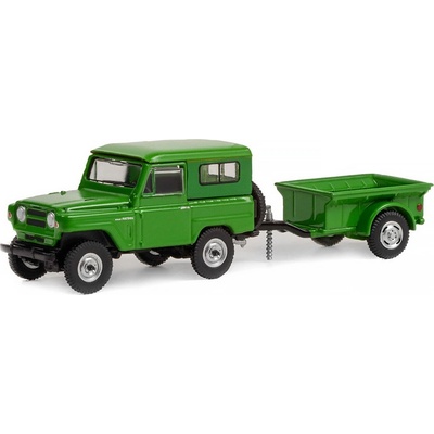 GreenLight Nissan Patrol 1972 + přivěs1:4 1:64