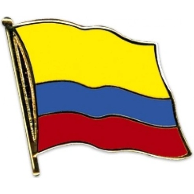 Odznak (pins) 20mm vlajka Kolumbia - farebný