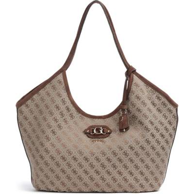 Guess kabelka shopper přes rameno logo hnědá