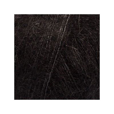 Příze DROPS Kid-Silk uni colour 02 - černá