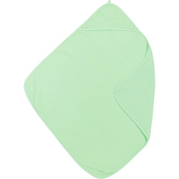 Meyco Baby Бебешка муселинова кърпа за баня с качулка Meyco Baby - 80 x 80 cm, мента (469024)