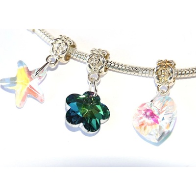Fashion Jewerly Korálek Přívěsek Pětilístek, Hvězdička, Srdíčko Harmonie Spojení, Star, Heart, Folwer 2971