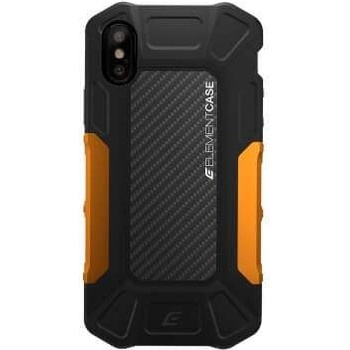 Element Case Formula Case - удароустойчив хибриден кейс за iPhone XS, iPhone X (черен-оранжев)