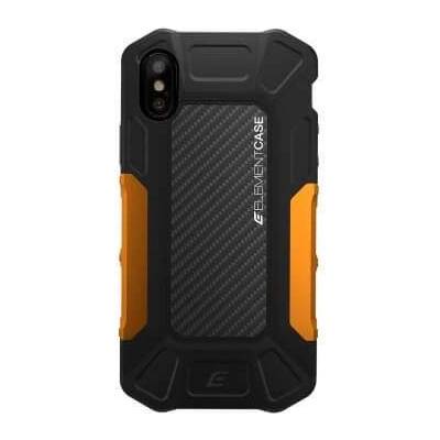 Element Case Formula Case - удароустойчив хибриден кейс за iPhone XS, iPhone X (черен-оранжев)