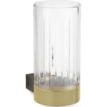 Decor Walther Чаша за четки за зъби Club релефна стенна тъмен метал матово-златиста (0857567)