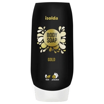 ISOLDA Gold body soap luxusný sprchový gé CLICK&GO 500 ml