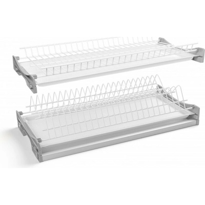 Odkapávač GTV BASIC 3, dvoupatrový, skříňka 400, na desky 16 - 18 mm, 2x vana, bílá