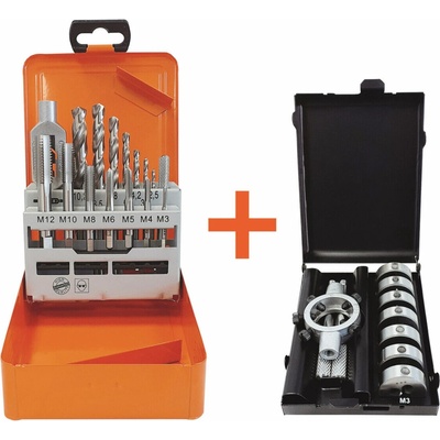 PROJAHN set strojní závitníky M3-M12 HSS-G s vrtáky + závitová očka M3-M12 HSS-G, 99989