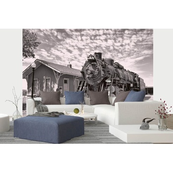 DIMEX ART s. r. o Самозалепваща се флизелинова фототапета стар парен локомотив 375 x 250 см
