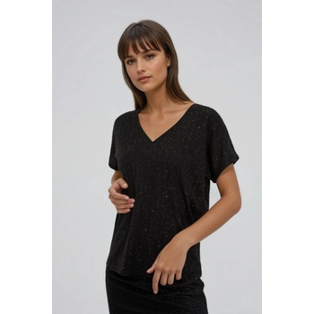 Moodo Лъскав топ с връзване на гърба черен Moodo Moodo | Cheren | ЖЕНИ | XS