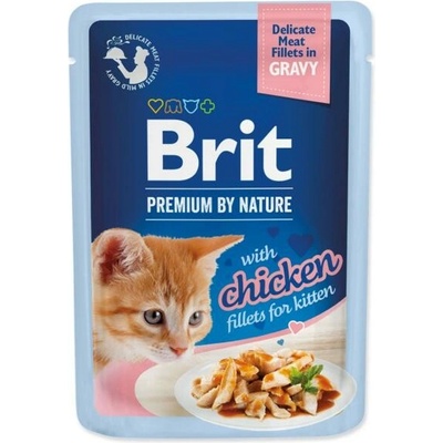 Brit Premium Cat Kitten kuřecí filety v omáčce 85 g
