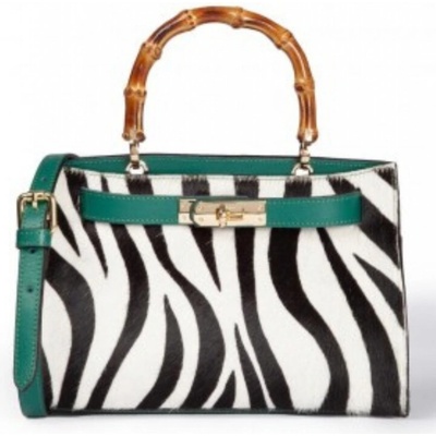 Roberta Gandolfi kabelka Lola small zebra/smeraldo