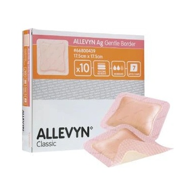 SMITH and NEPHEW Allevyn Ag Gentle Border 17,5 x 17,5 cm 10 ks