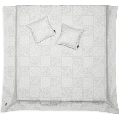 SCANquilt přehoz na postel SPIRIT kostka spirála smetanová 140 x 230 cm