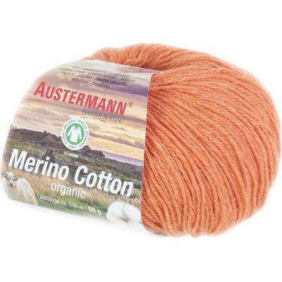Austermann MERINO COTTON - 55% vlna merino, 45% bavlna - Ručně pletací příze Barva: 08 ORANGE