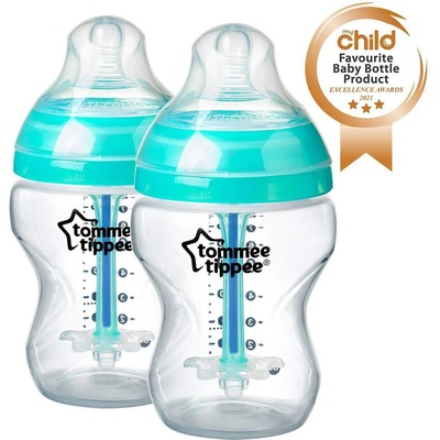 Tommee Tippee Tommee Tippee Шише за хранене Advanced Anti-Colic 0м+, 260 мл, 2 бр. /оп. 42252541 (TT.0024)