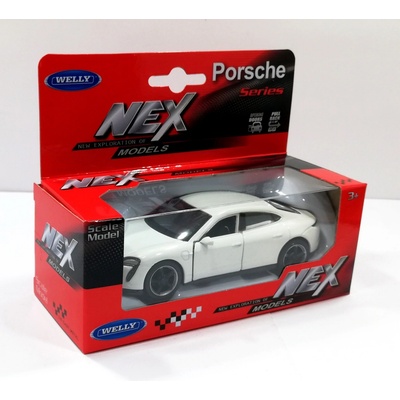 Welly Porsche Taycan Turbo S bílé 1:34