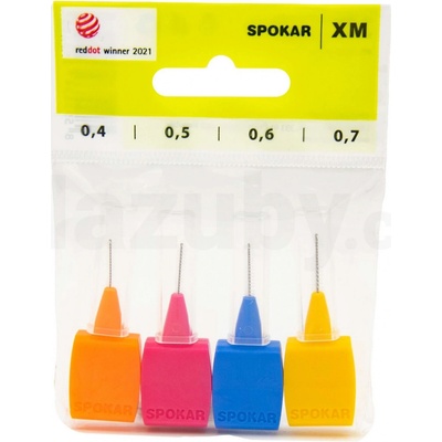 Spokar XM 0,4 - 0,7mm mezizubní kartáčky sada mix 4 ks