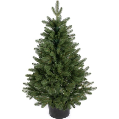 zanapo.cz Umělý vánoční stromeček Smrk Skandinávský v květináči 100% 3D jehličí 140 cm