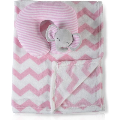 Moni Бебешко одеяло 90/75 cm с възглавница Sammy розов (3800146267568)