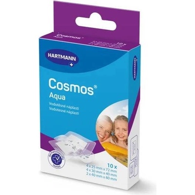 Cosmos Do vody náplasť na rany, 3 veľkosti 10 ks
