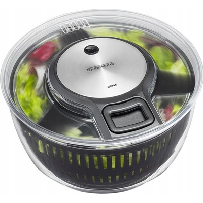 GEFU Speedwing 27 cm černá – plastová odstředivka na salát