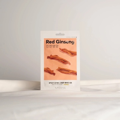 Missha Airy Fit Sheet Mask Red Ginseng plátýnková maska s výtažkem z ženšenu 19 g – Zboží Dáma