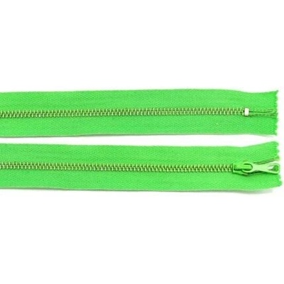 Zip kovový nedělitelný No 5 délka 20 a 22 cm barva 16 světle zelená