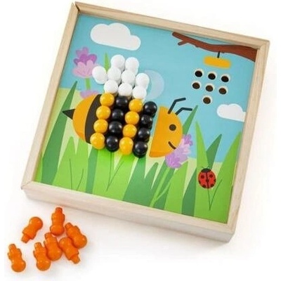 Bigjigs Toys Dřevěná mozaika Zahrádka