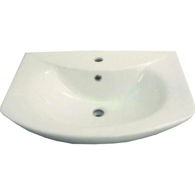 Inter Ceramic Мивка за баня ICC 6552, стенен монтаж, с отвор за смесител, порцелан, бял, 65x52х18см (6552)