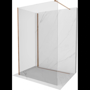 Mexen Kioto стена за душ Walk-in 130 x 90 cm, прозрачна, розово злато - 800-130-212-60-00-090 (800-130-212-60-00-090)