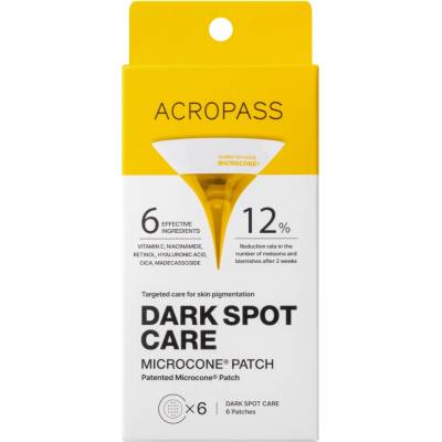 AcroPass - Dark Spot Care Microcone Patch - Rozjasňující náplasti s mikrojehličkami - 6 ks