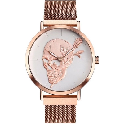 Skmei 9173 punkové Lebka s růží Rose gold SKM9173RG