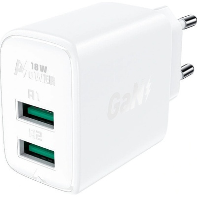 ACEFAST Зарядно устройство Acefast A33, 2x USB, 18W, QC 3.0, AFC, FCP, бяло (A33 white)