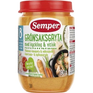 Semper Ястие Semper - Зеленчукова яхния с пиле, 190 g (9563) - ozone