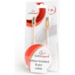 Gembird USB 2.0 A - Lightning M/M кабел за данни 1, 8 м златен CCB-mUSB2B-AMLM-6-G (CCB-mUSB2B-AMLM-6-G)